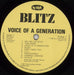 Blitz Voice Of A Generation + Inner - EX UK vinyl LP album (LP record) BLILPVO837167