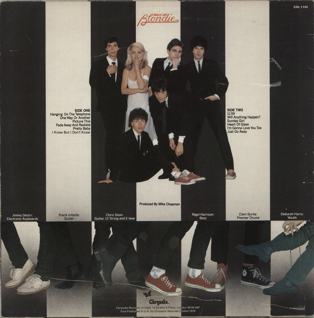 Blondie Parallel Lines + Inner - VG UK vinyl LP album (LP record)