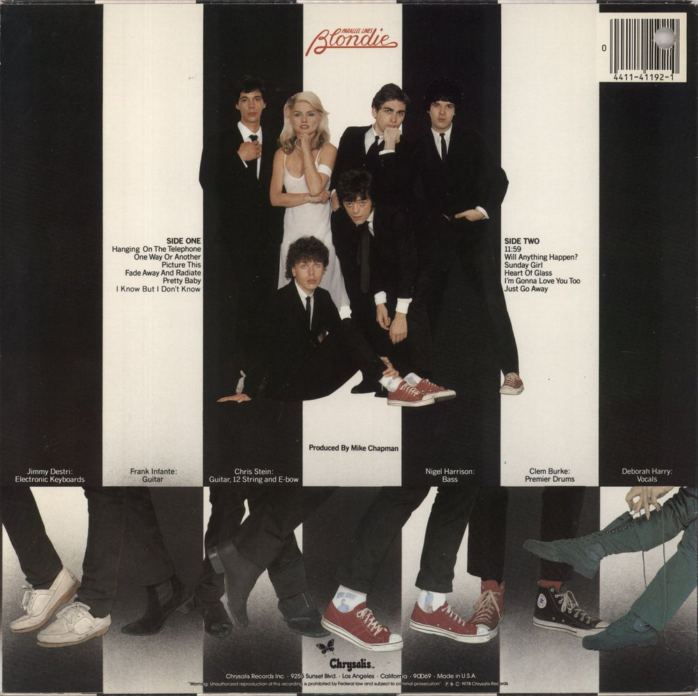 Blondie Parallel Lines US vinyl LP album (LP record)