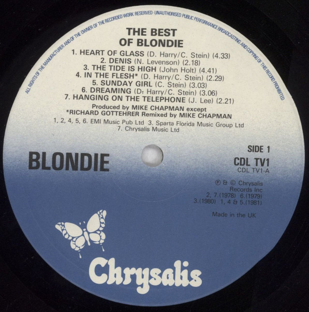 Blondie The Best Of Blondie - 1st - Complete - Opened shrink UK vinyl LP album (LP record) BLOLPTH844911