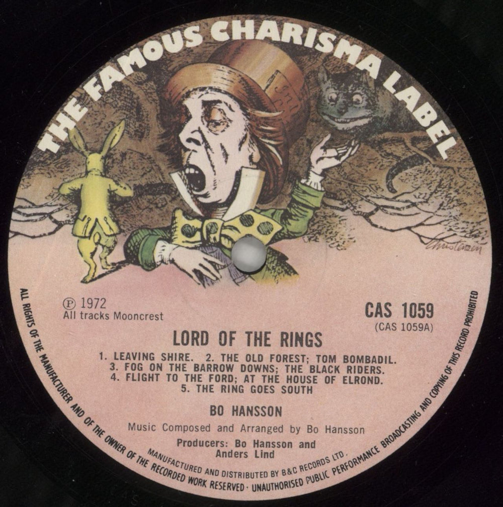 Bo Hansson Lord Of The Rings - 1st + Insert - EX UK vinyl LP album (LP record) BOHLPLO221801