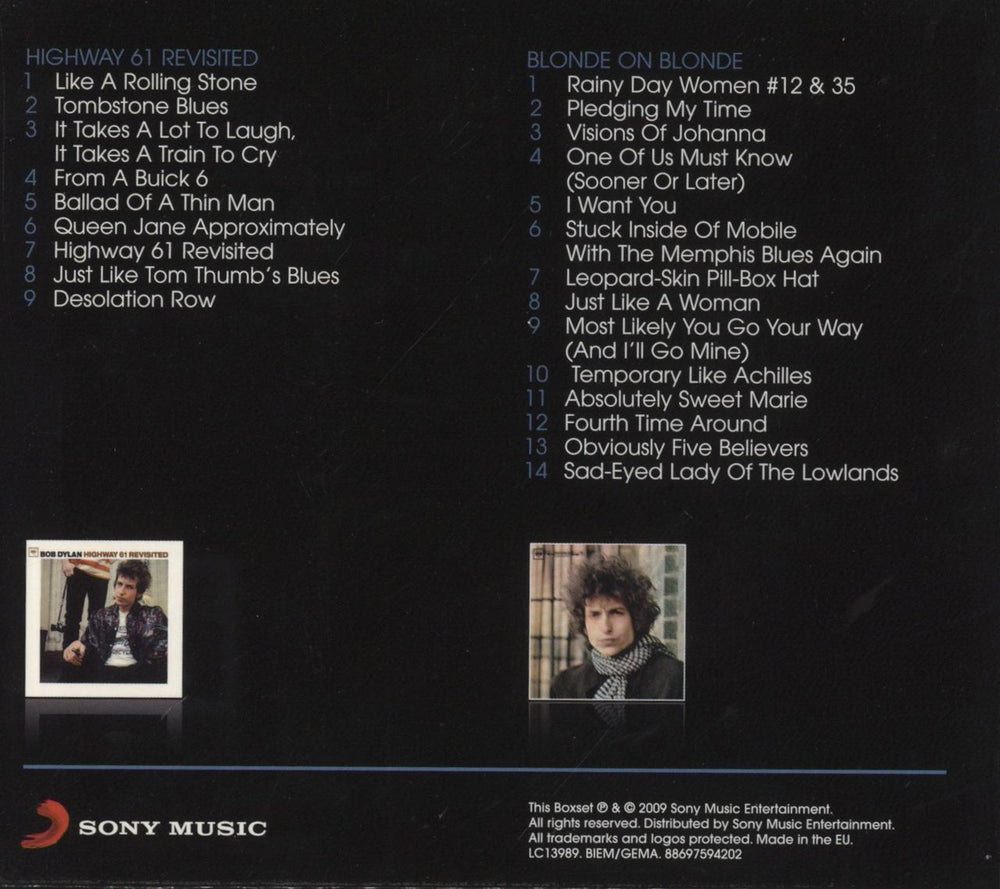 Bob Dylan 2CD UK 2 CD album set (Double CD) 886975942022
