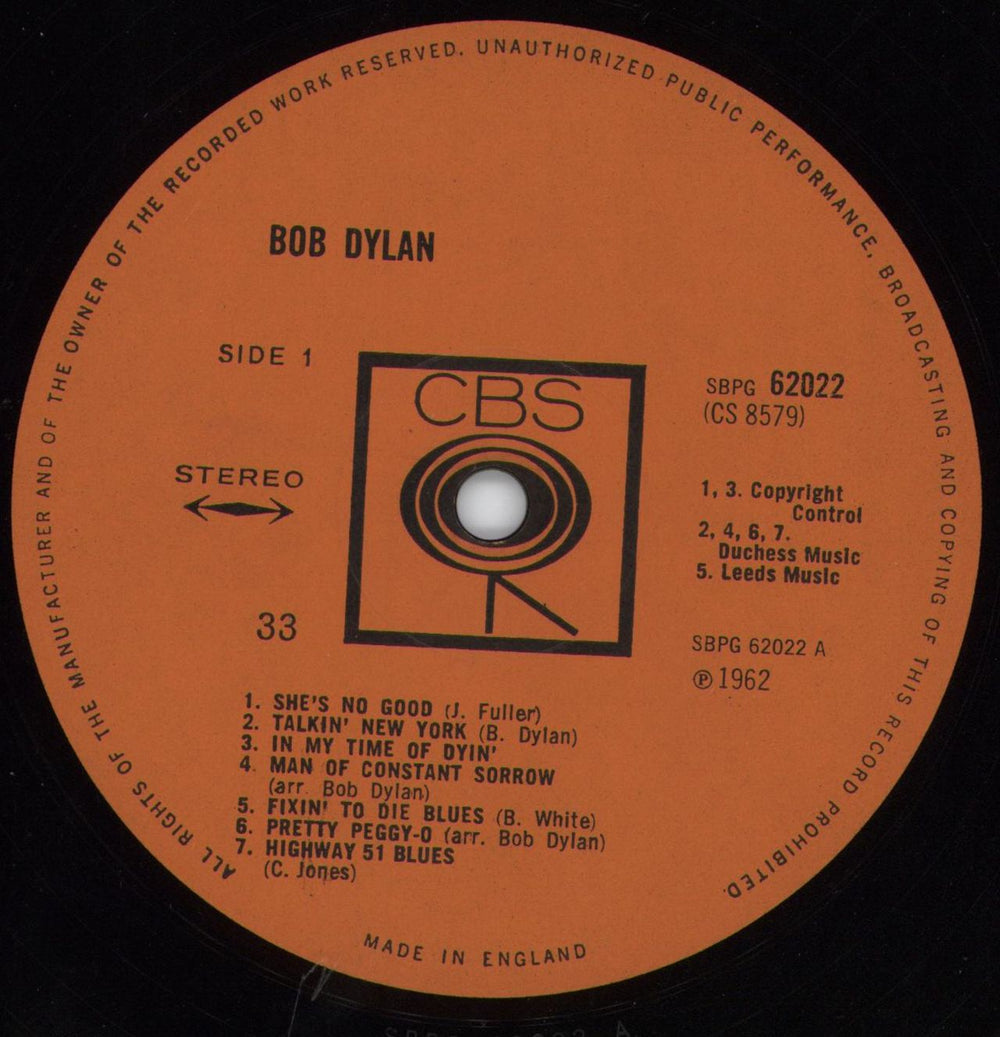 Bob Dylan Bob Dylan UK vinyl LP album (LP record) DYLLPBO796169