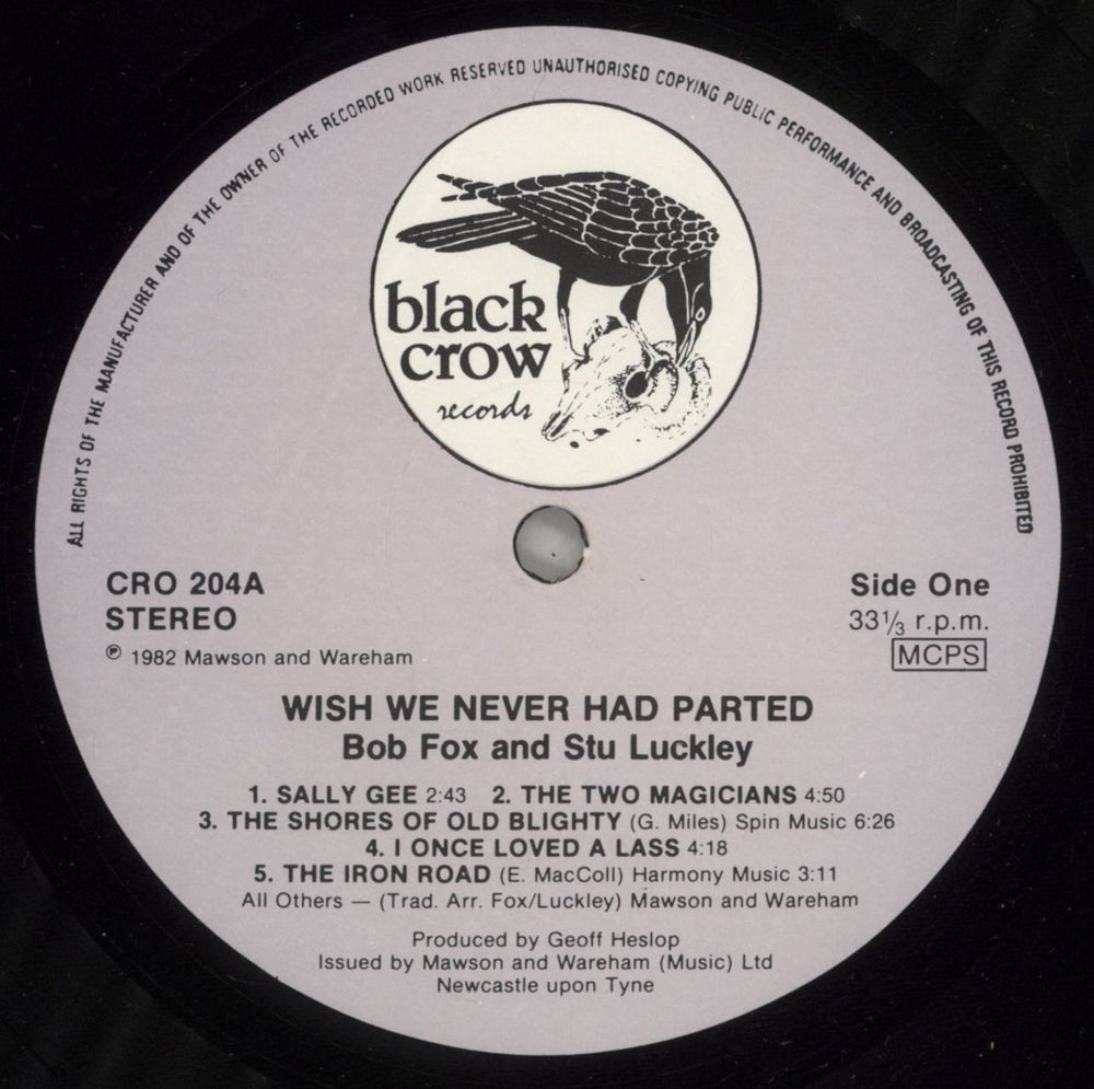 Bob Fox Wish We Never Had Parted UK vinyl LP album (LP record) 9WHLPWI878178