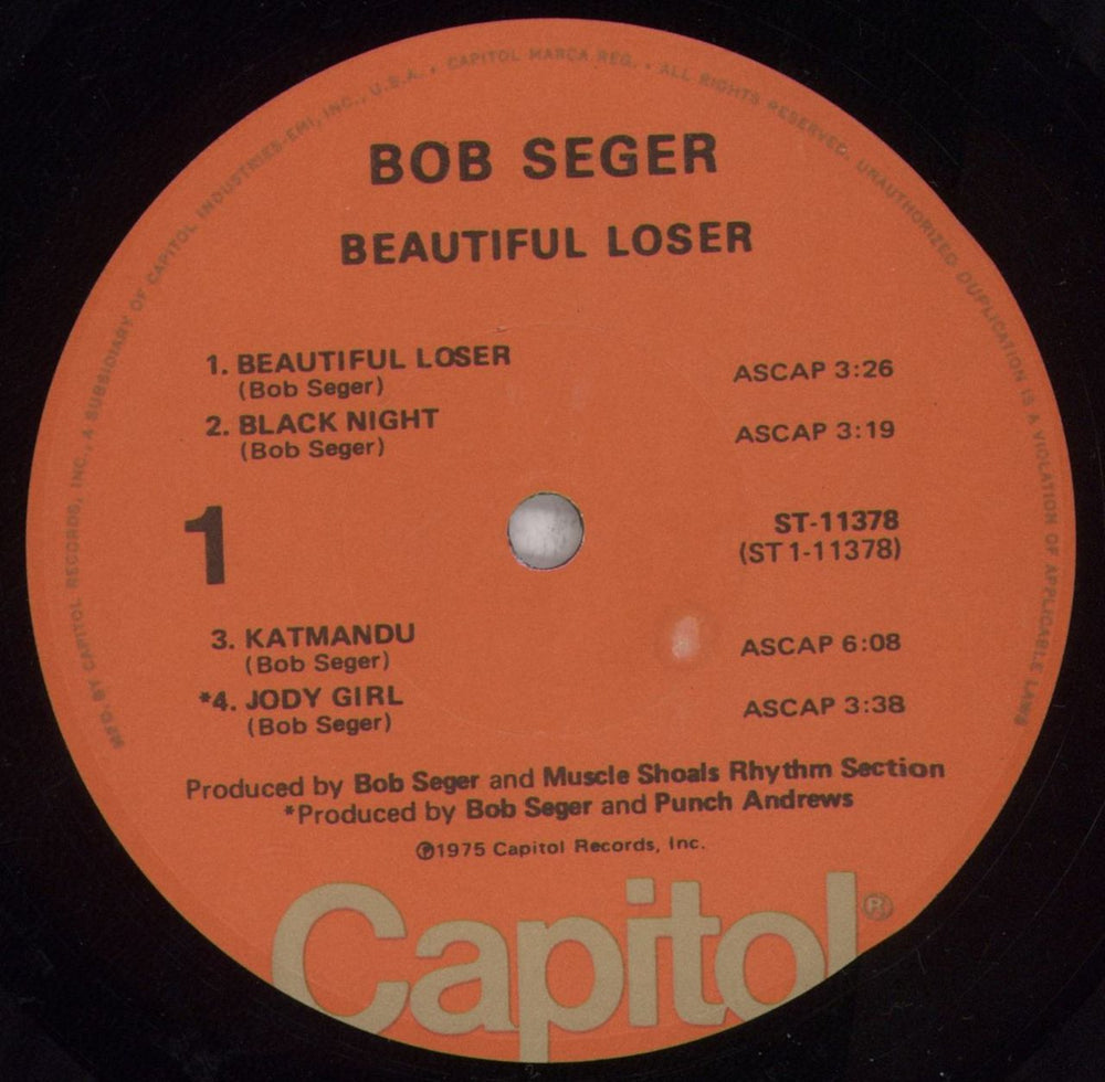 Bob Seger Beautiful Loser US vinyl LP album (LP record) SEGLPBE285056