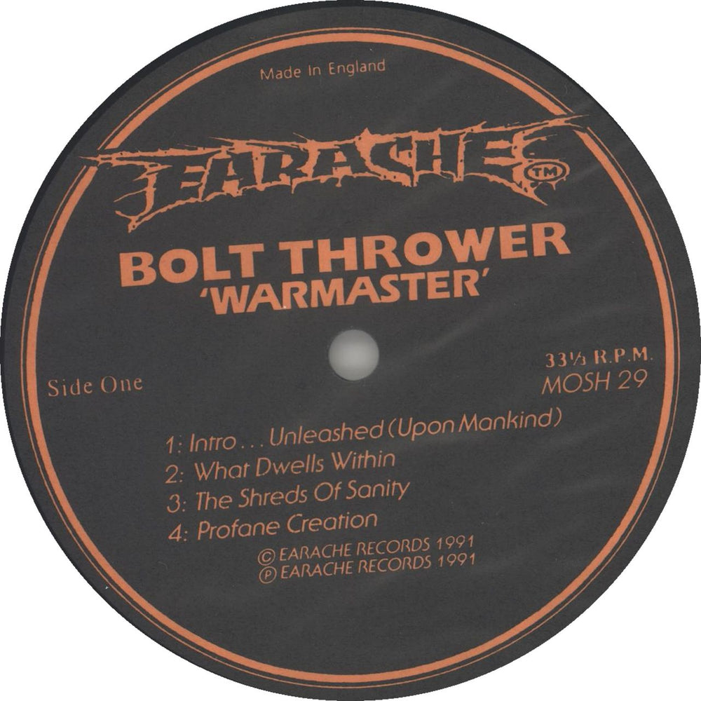 Bolt Thrower War Master UK vinyl LP album (LP record) 5018615102915