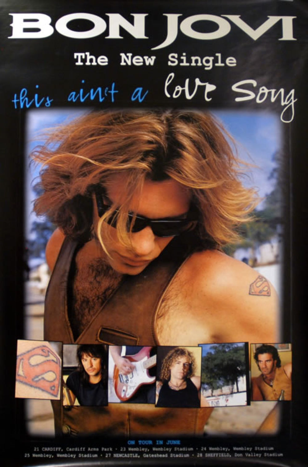 Bon Jovi This Ain't A Love Song UK Promo poster 60 X 40