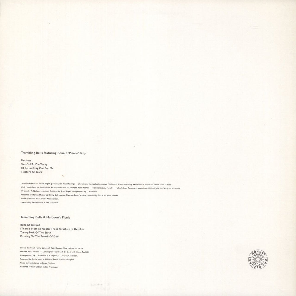 Bonnie Prince Billy The Duchess EP UK 12" vinyl single (12 inch record / Maxi-single)