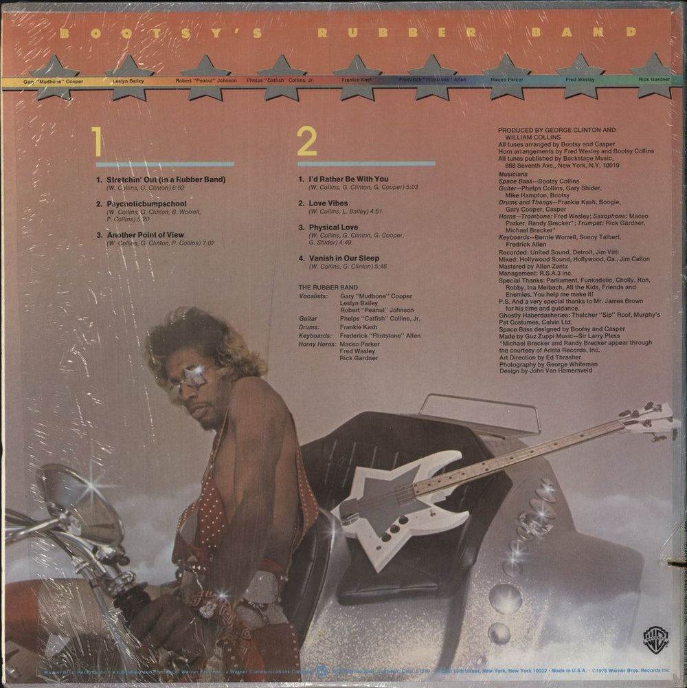 Bootsy's Rubber Band Stretchin' Out In Bootsy's Rubber Band - Shrink US vinyl LP album (LP record) BRBLPST844884