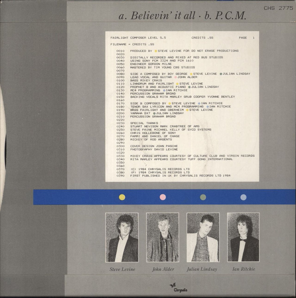 Boy George Believin' It All UK 7" vinyl single (7 inch record / 45)