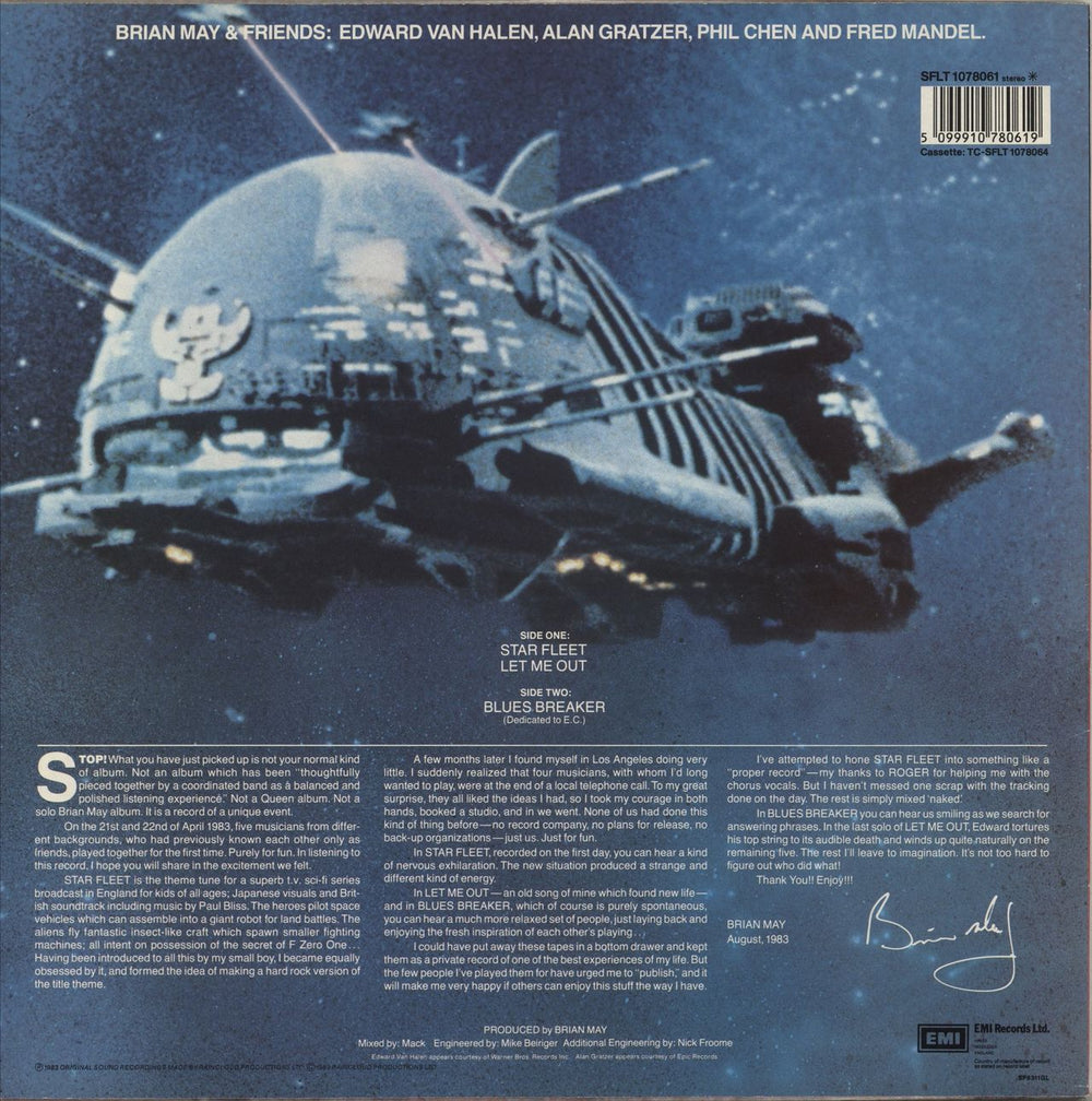 Brian May Starfleet Project UK vinyl LP album (LP record) 5099910780619