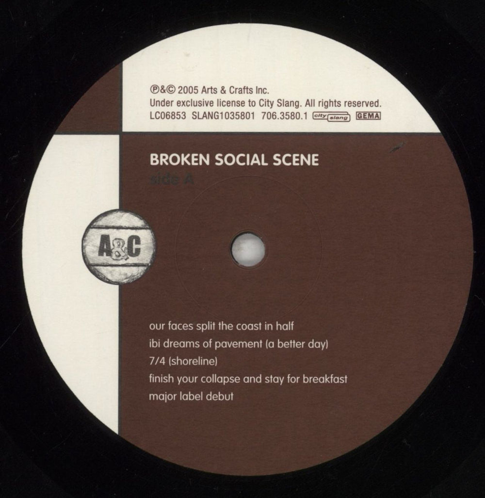 Broken Social Scene Broken Social Scene UK 2-LP vinyl record set (Double LP Album) BRS2LBR345038