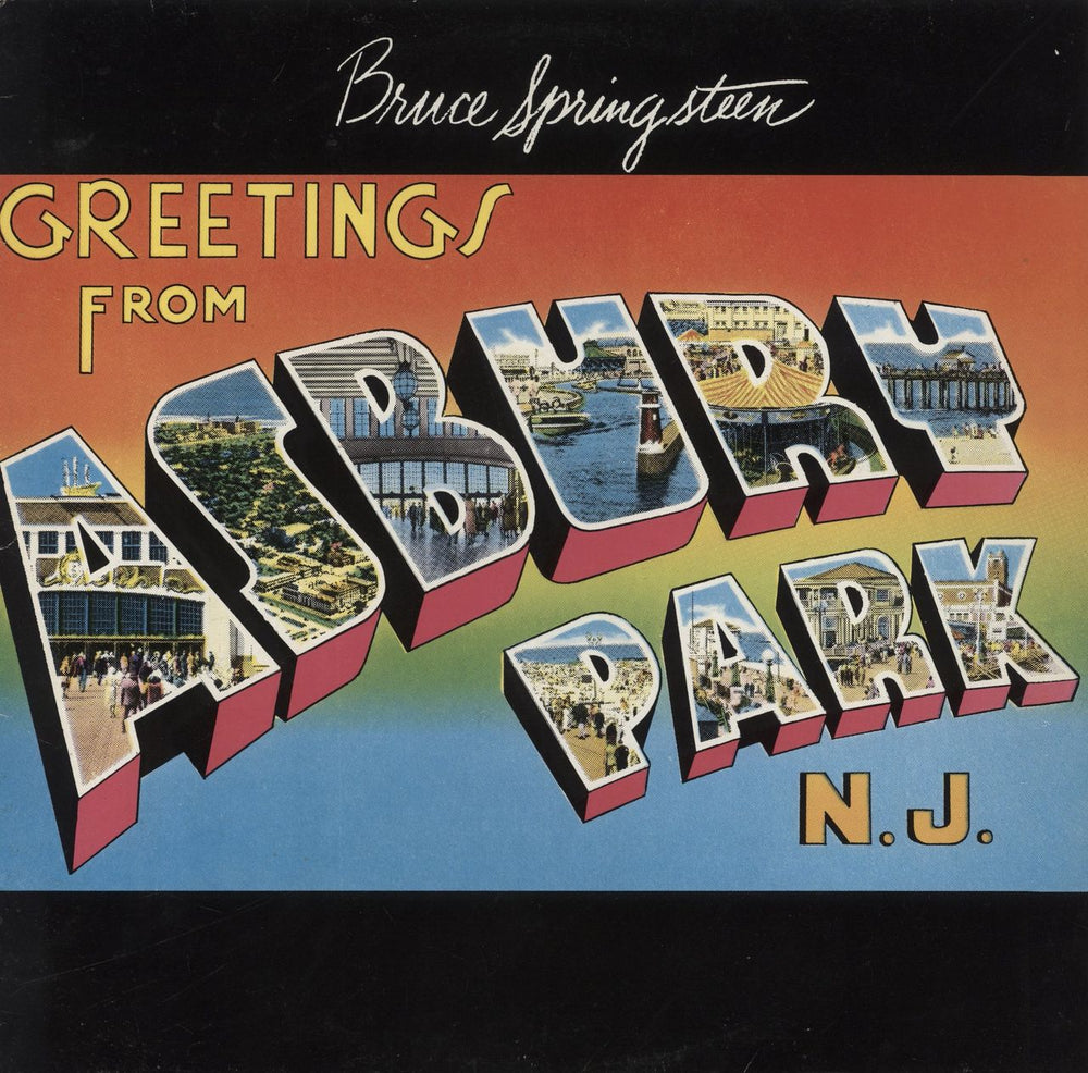 Bruce Springsteen Greetings From Asbury Park N.J. - Red UK vinyl LP album (LP record) 32210