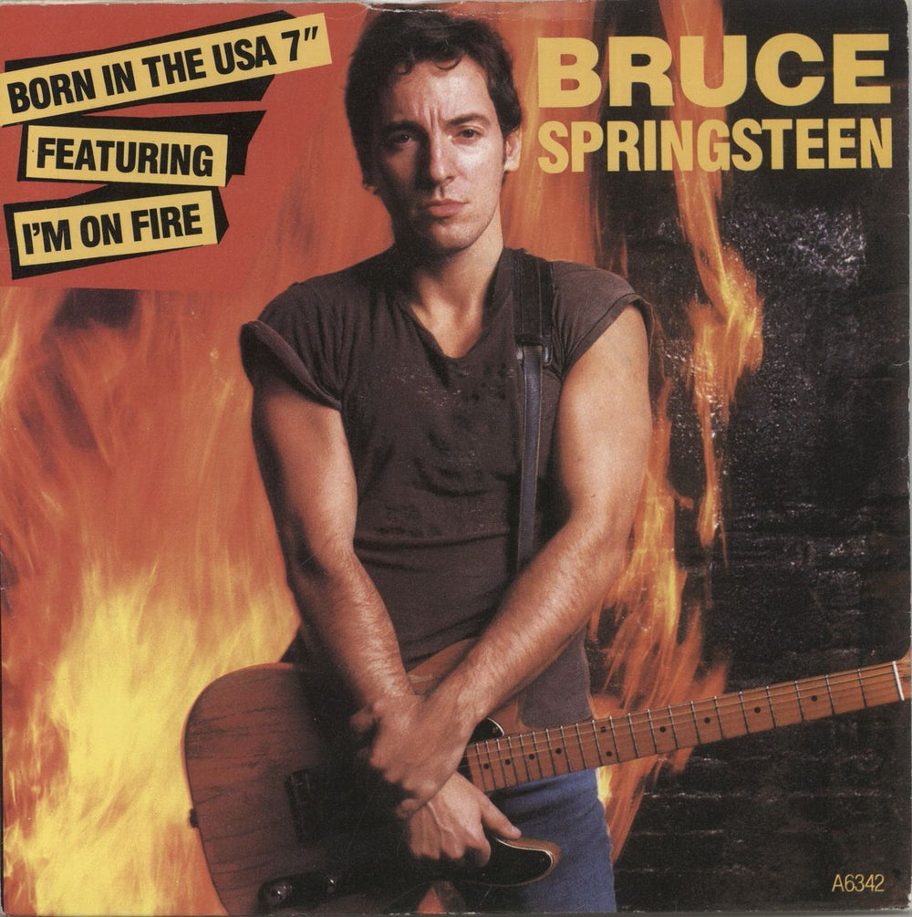 Bruce Springsteen I'm On Fire - Paper Sleeve UK 7" vinyl single (7 inch record / 45) A6342