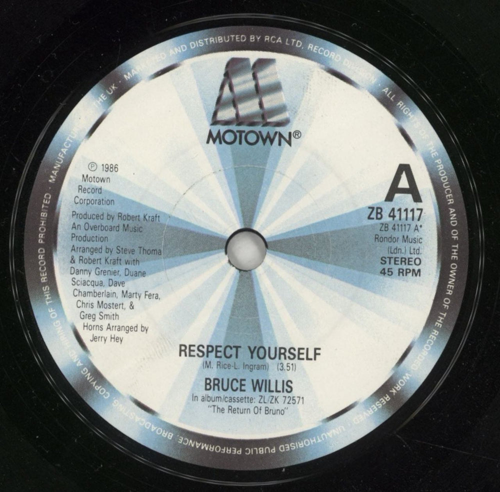 Bruce Willis Respect Yourself UK 7" vinyl single (7 inch record / 45) BSW07RE586414