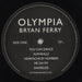 Bryan Ferry Olympia - 200 Gram Vinyl UK vinyl LP album (LP record) FERLPOL852773