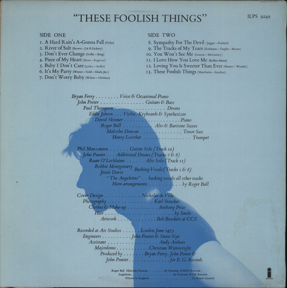 Bryan Ferry These Foolish Things - EX UK vinyl LP album (LP record)