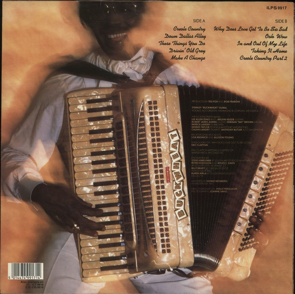 Buckwheat Zydeco Taking It Home UK vinyl LP album (LP record) 5014474991714