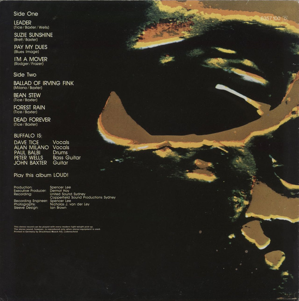 Buffalo Dead Forever... German vinyl LP album (LP record)