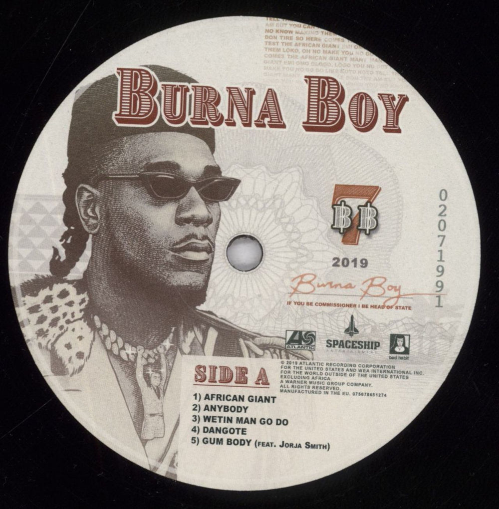 Burna Boy African Giant UK 2-LP vinyl record set (Double LP Album) 6282LAF832422