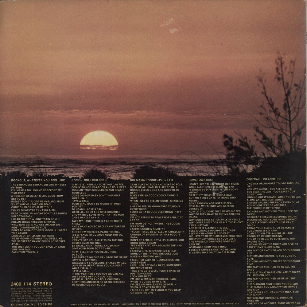 Cactus One Way....Or Another UK vinyl LP album (LP record)