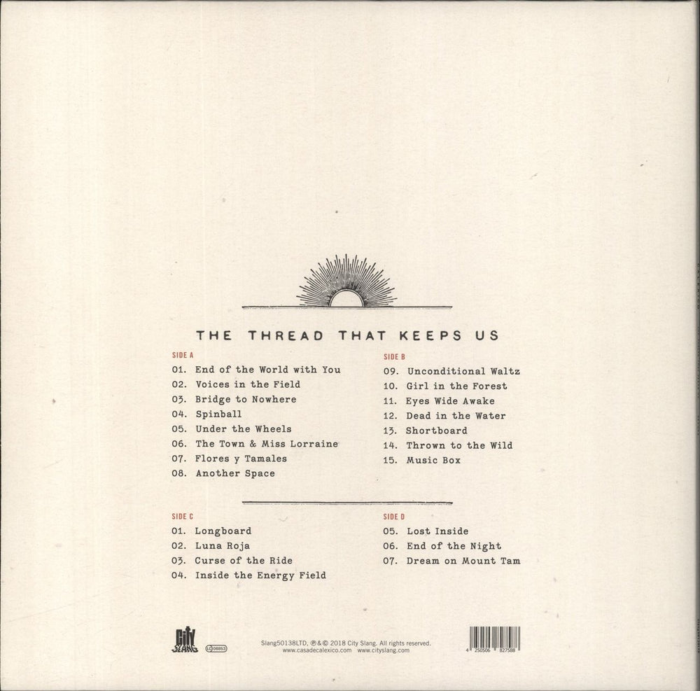 Calexico The Thread That Keeps Us UK 2-LP vinyl record set (Double LP Album) 4250506827588