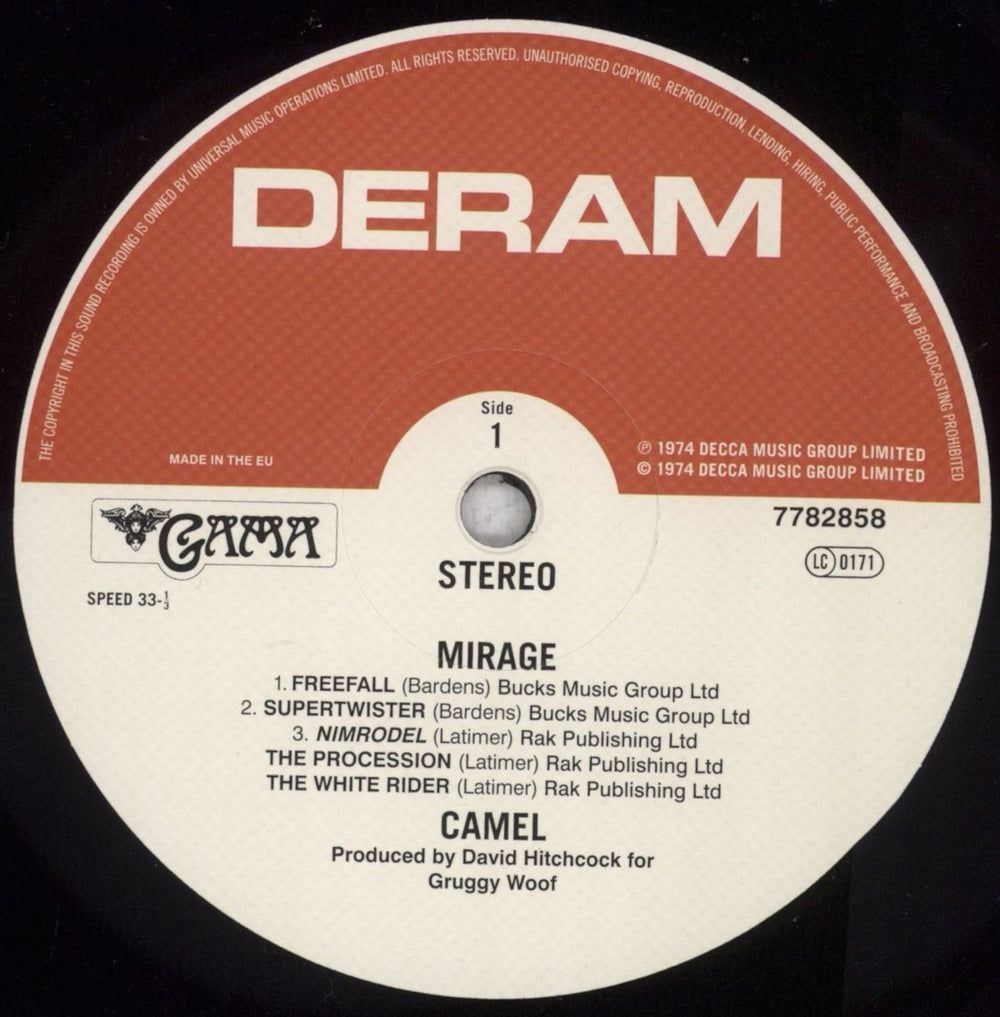 Camel Mirage - 200gm UK vinyl LP album (LP record) C-LLPMI766110