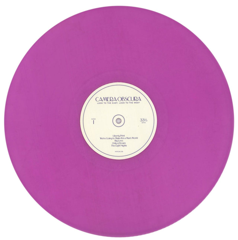 Camera Obscura (UK) Look To The East, Look To The West - Opaque Violet Vinyl US vinyl LP album (LP record) CSULPLO842121