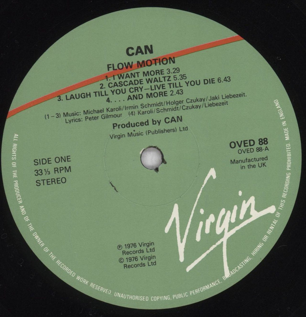 Can Flow Motion UK vinyl LP album (LP record) C+NLPFL834550