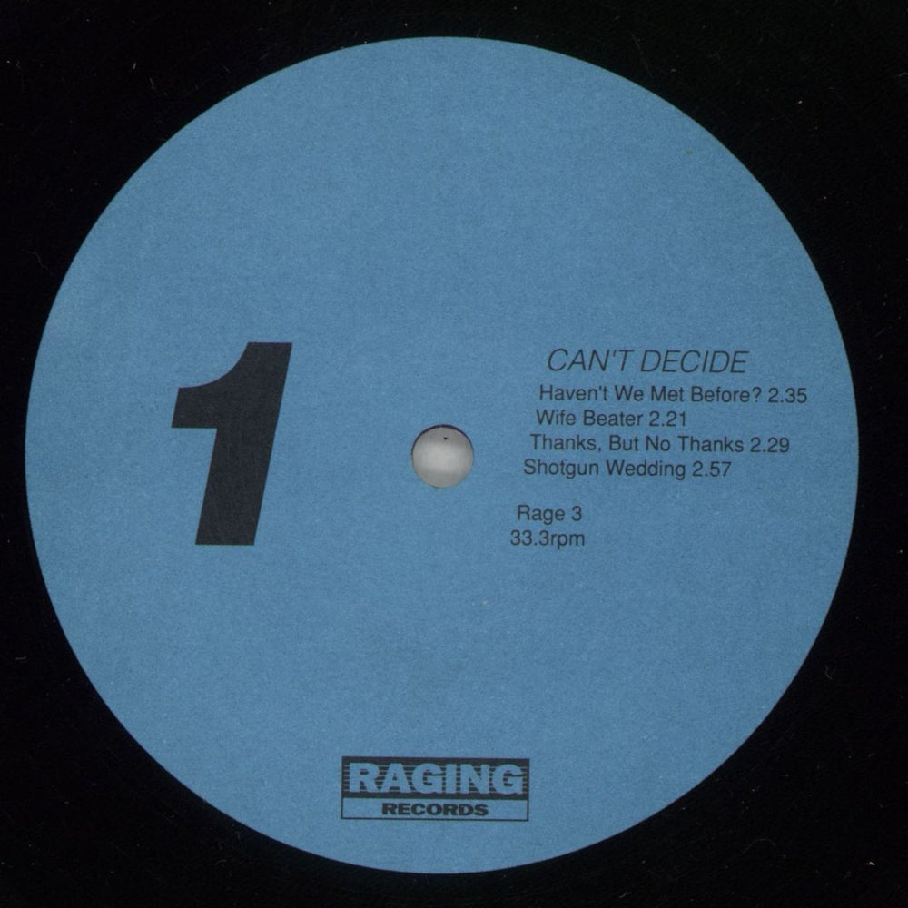 Can't Decide Can't Decide UK vinyl LP album (LP record) 8-WLPCA864076