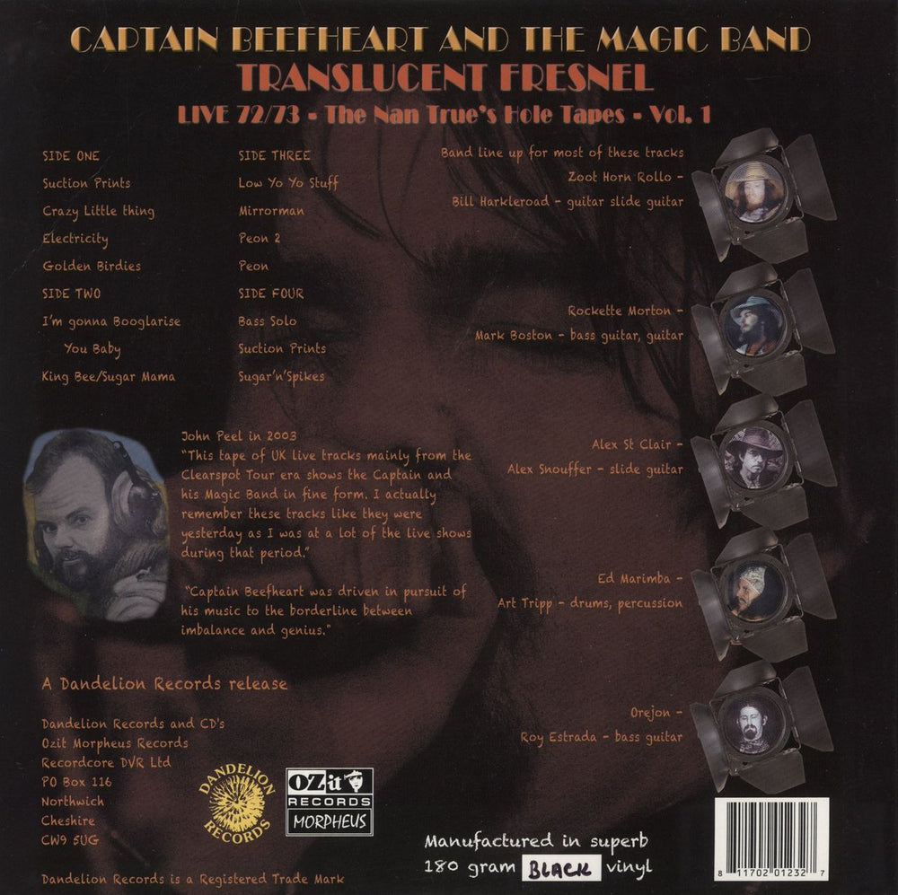 Captain Beefheart & Magic Band Translucent Fresnel Live 72/73 UK 2-LP vinyl record set (Double LP Album) 811702012327