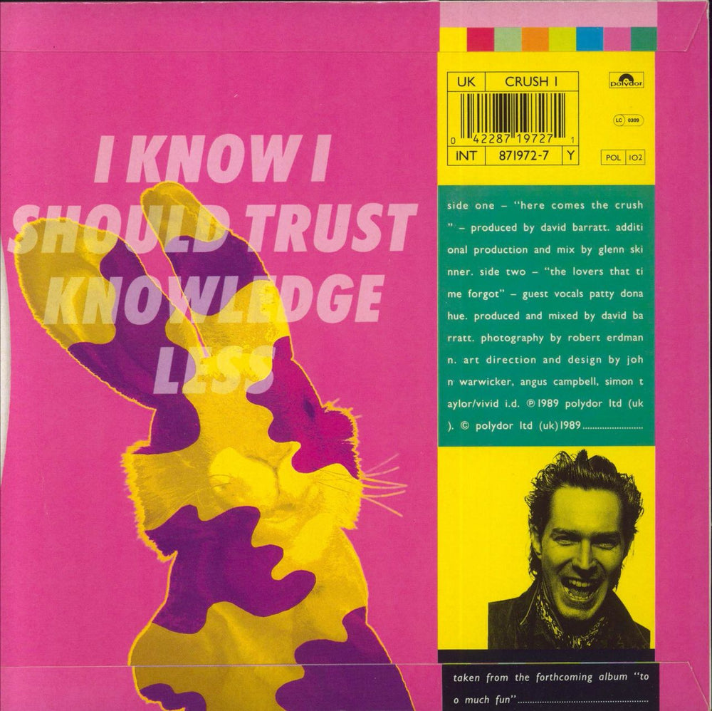 Carl Marsh Here Comes The Crush UK 7" vinyl single (7 inch record / 45) 042287197271