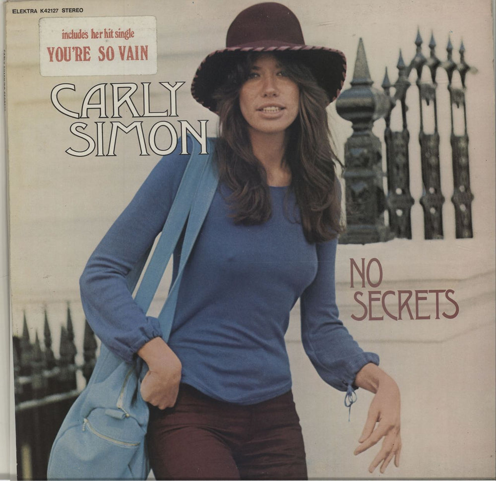 Carly Simon No Secrets - 1st - Hype Stickered UK vinyl LP album (LP record) K42127