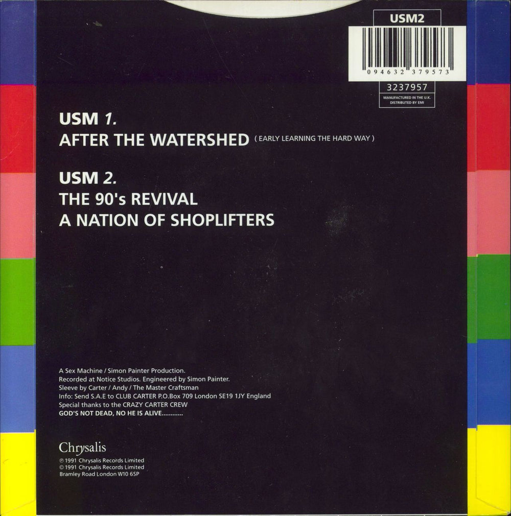 Carter USM After The Watershed UK 7" vinyl single (7 inch record / 45) 094632379573