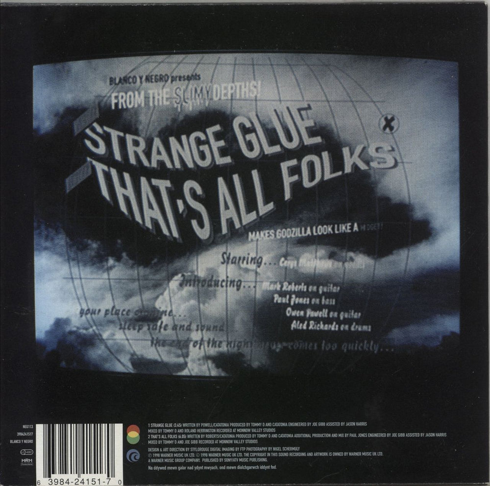 Catatonia Strange Glue - Orange Vinyl + Poster UK 7" vinyl single (7 inch record / 45) 639842415170