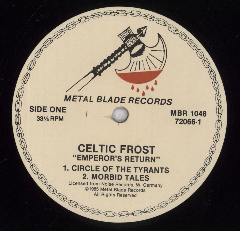 Celtic Frost Emperor's Return - EX US 12" vinyl single (12 inch record / Maxi-single) CEF12EM839189