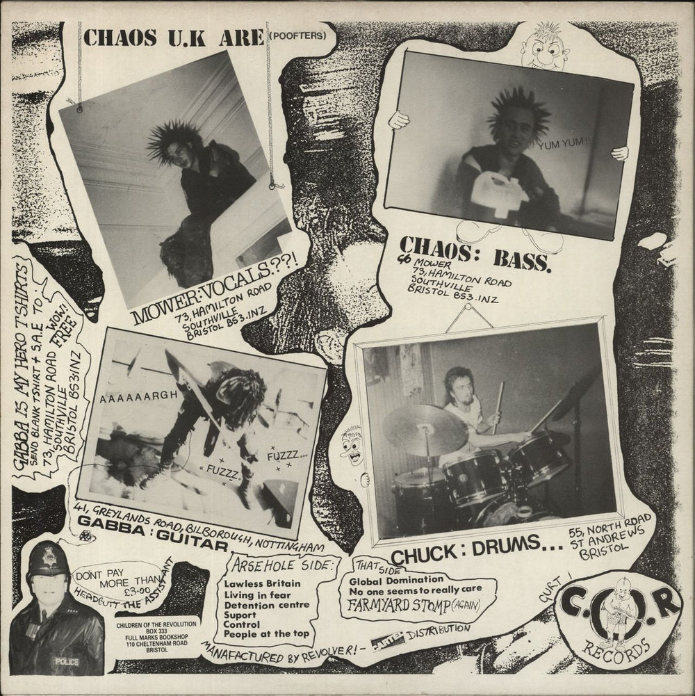 Chaos U.K. Short Sharp Shock - 1st - EX UK vinyl LP album (LP record)