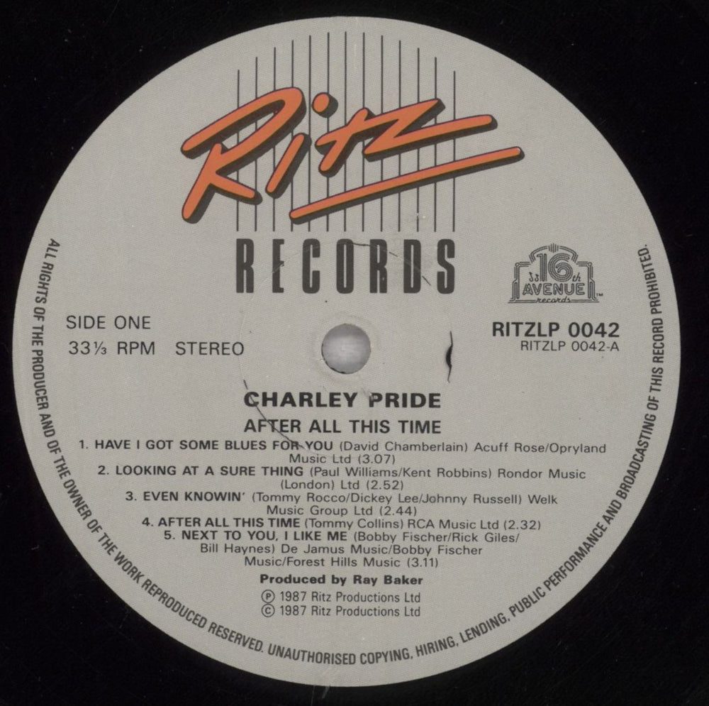 Charley Pride After All This Time UK vinyl LP album (LP record) PR1LPAF847907