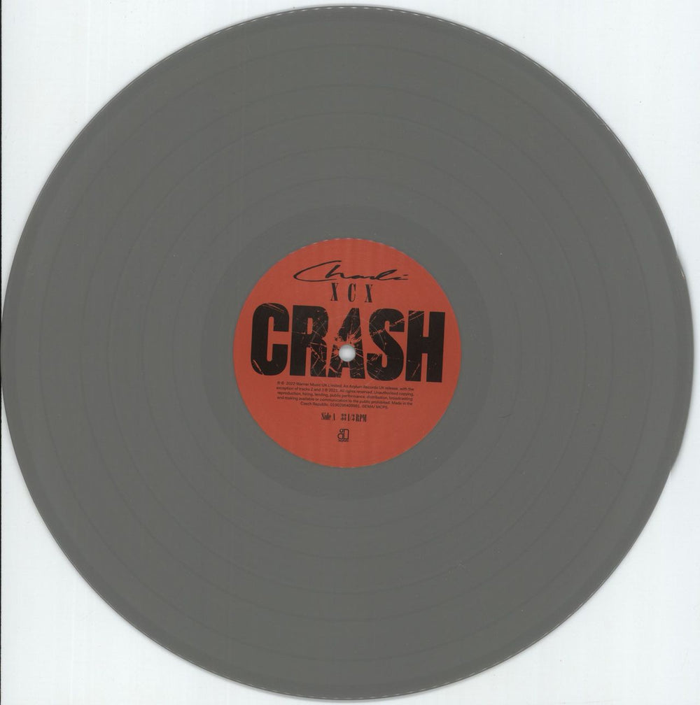 Charli XCX Crash - Exclusive Grey Vinyl UK vinyl LP album (LP record) F7ILPCR875836