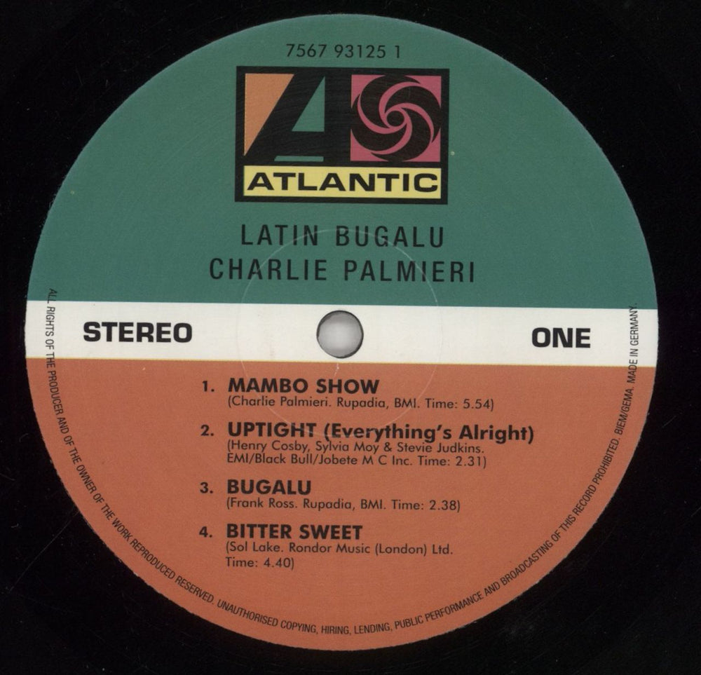Charlie Palmieri Latin Bugalu UK vinyl LP album (LP record) 8HLLPLA854141
