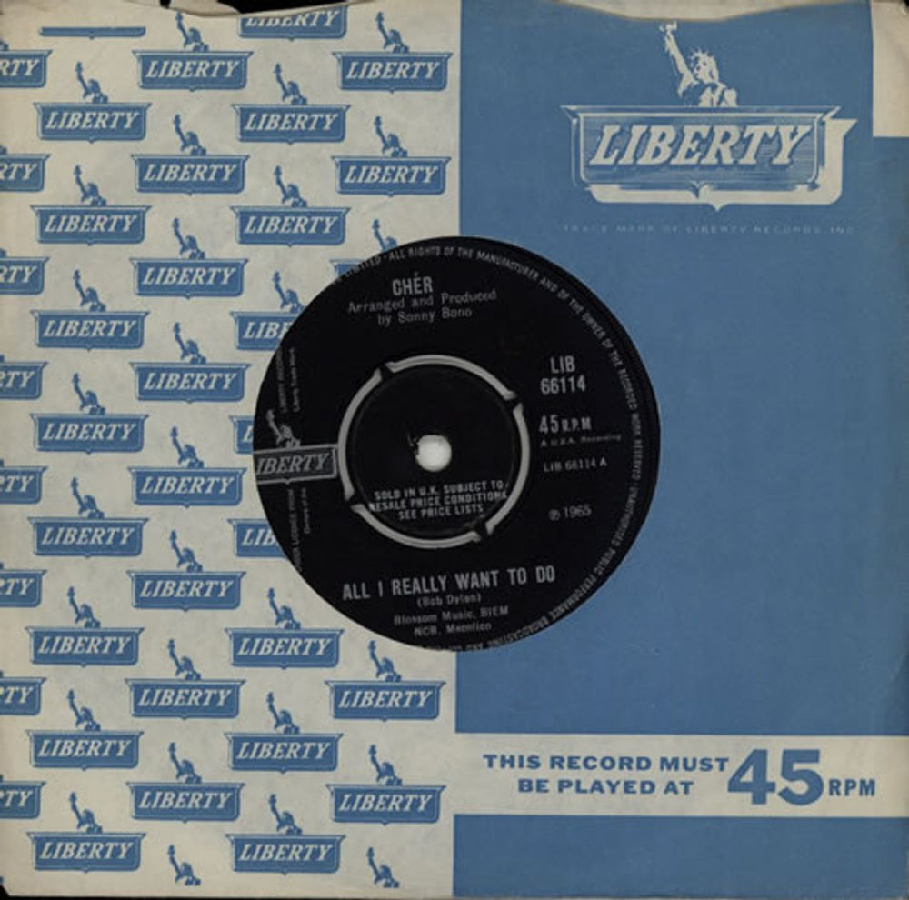 Cher All I Really Want To Do UK 7" vinyl single (7 inch record / 45) LIB66114