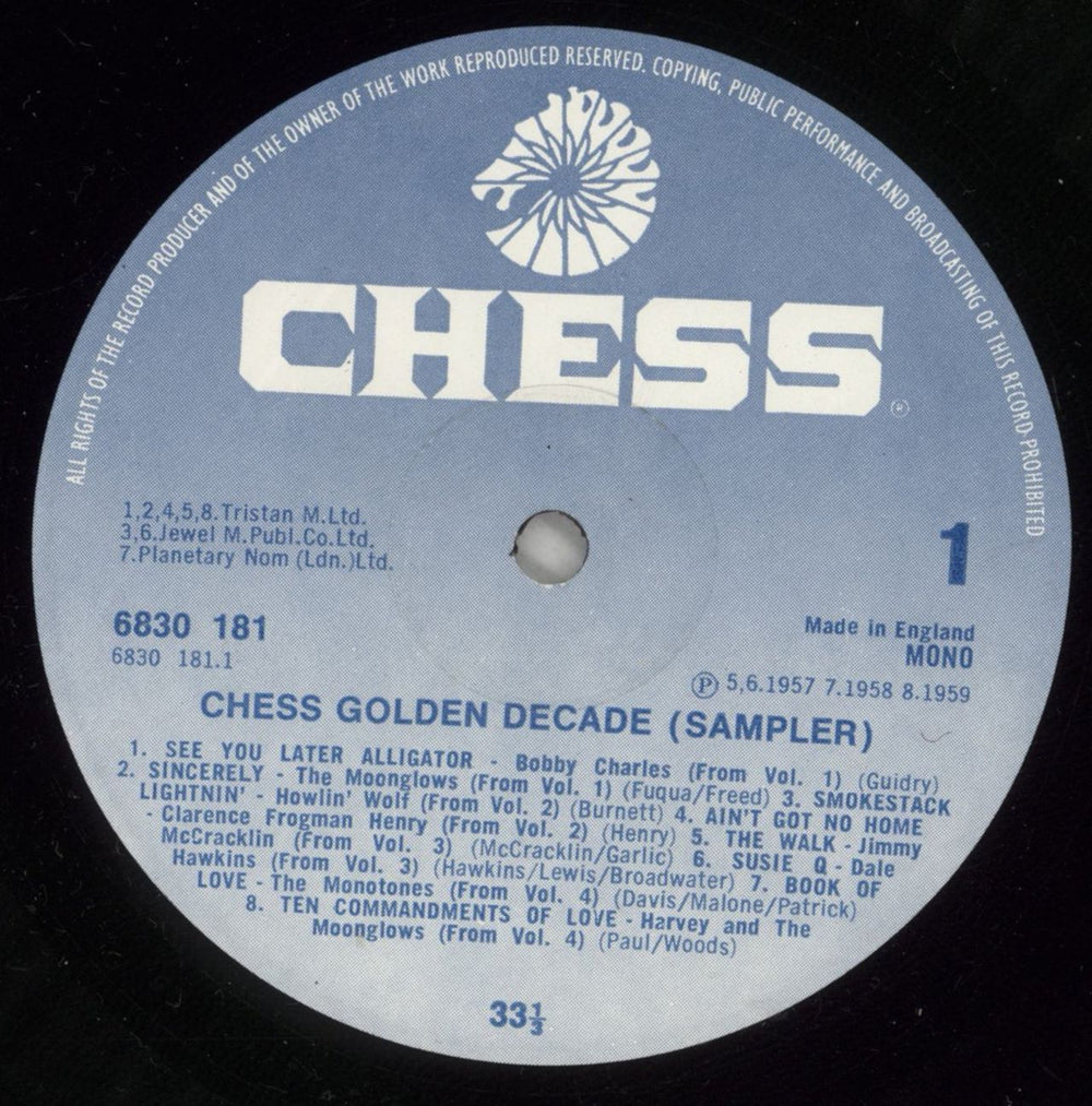 Chess Records Chess Golden Decade UK vinyl LP album (LP record) EKGLPCH295504
