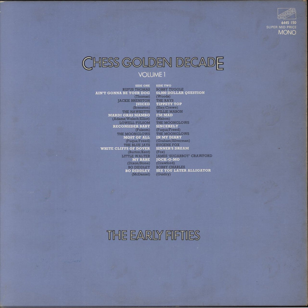Chess Records Chess Golden Decade Volume 1 - The Early Fifties UK vinyl LP album (LP record)