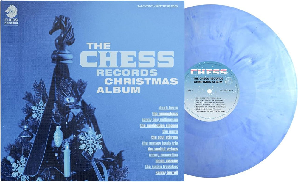 Chess Records The Chess Records Christmas Album - Blue Frost Vinyl - Sealed UK vinyl LP album (LP record) 8800034