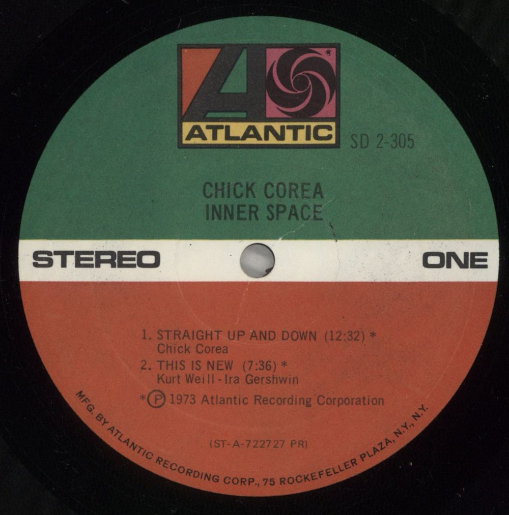 Chick Corea Inner Space - VG US 2-LP vinyl record set (Double LP Album) CKC2LIN877301