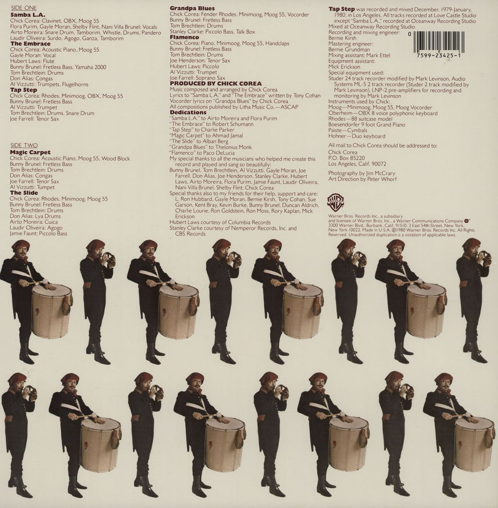 Chick Corea Tap Step US vinyl LP album (LP record)