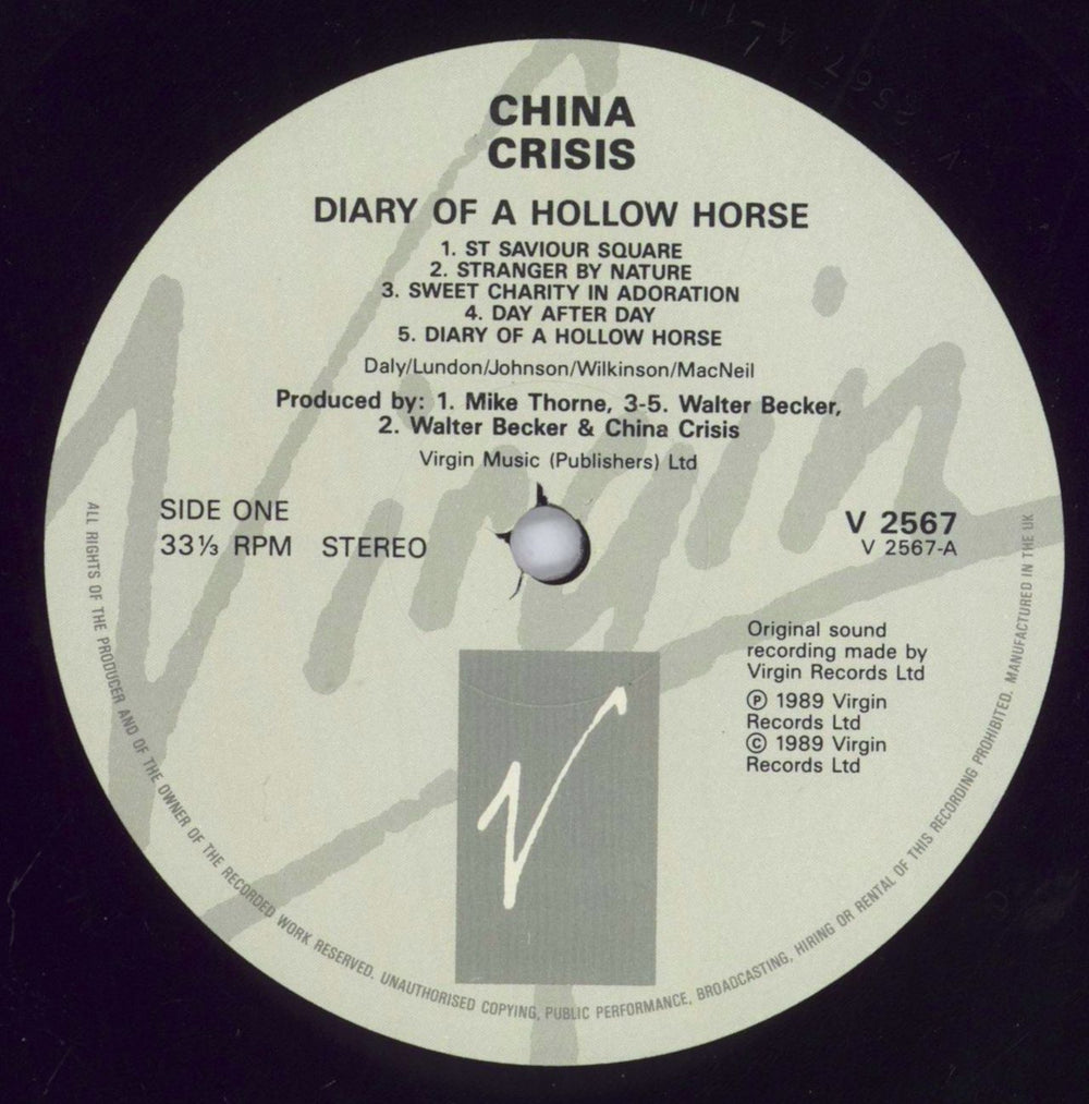 China Crisis Diary Of A Hollow Horse - Shrink UK vinyl LP album (LP record) CHNLPDI830075