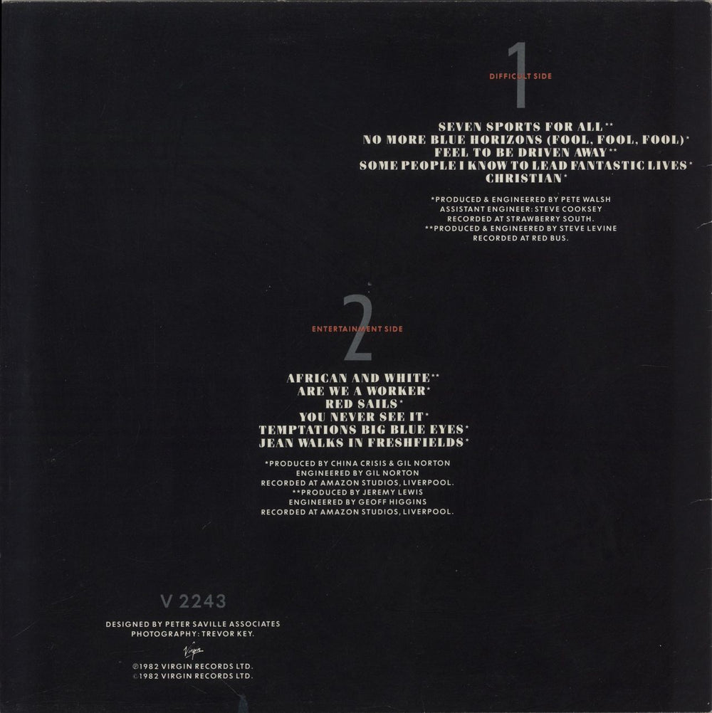 China Crisis Difficult Shapes & Passive Rhythms - Stickered - EX UK vinyl LP album (LP record)