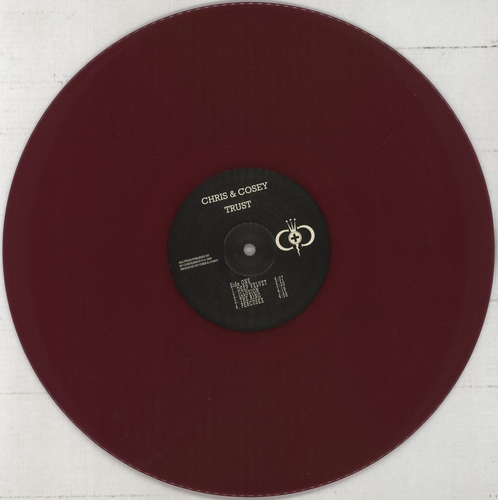 Chris & Cosey Trust - Burgundy Vinyl UK vinyl LP album (LP record) CCSLPTR860975