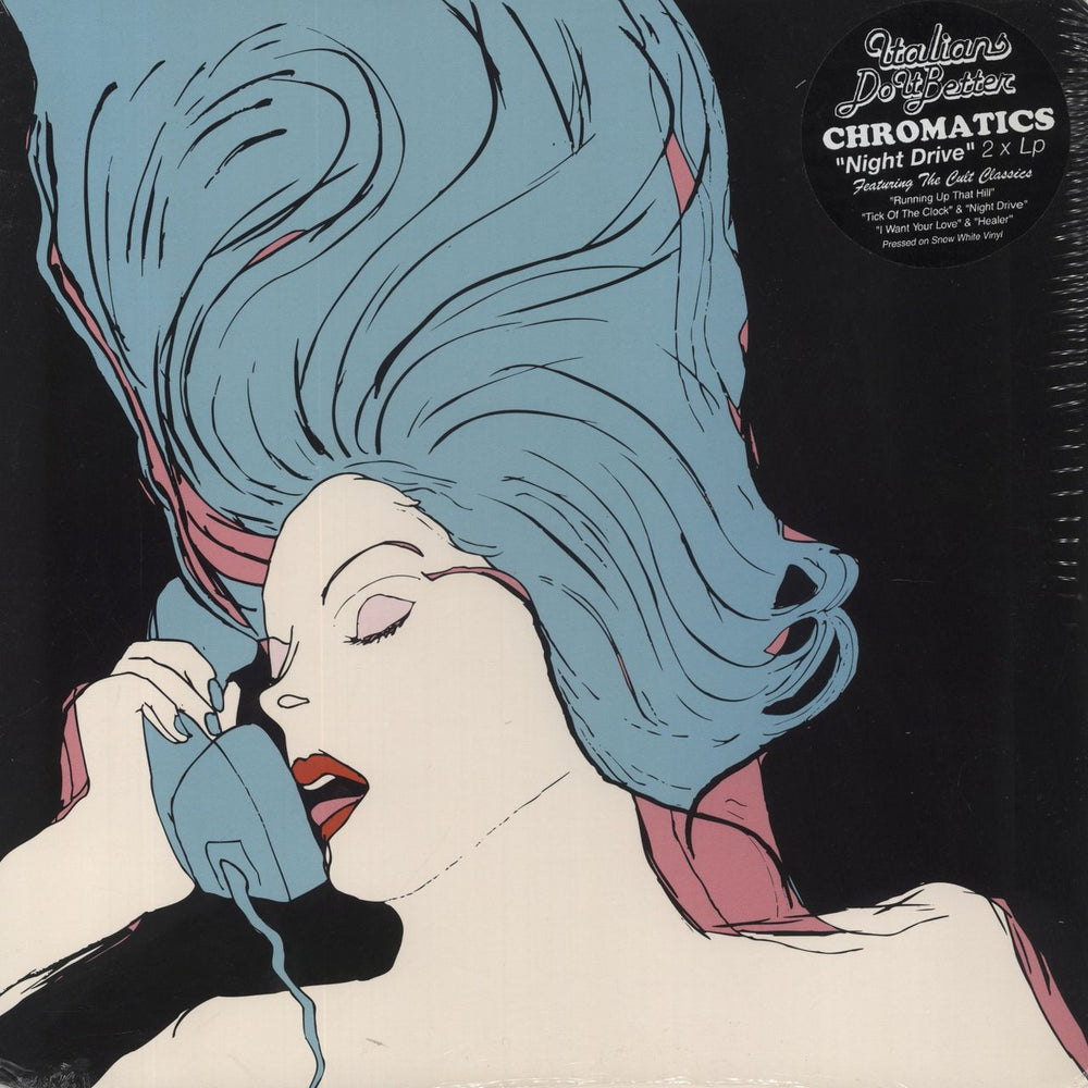 Chromatics Night Drive - White Vinyl - Sealed US 2-LP vinyl record set (Double LP Album) IDIB-028